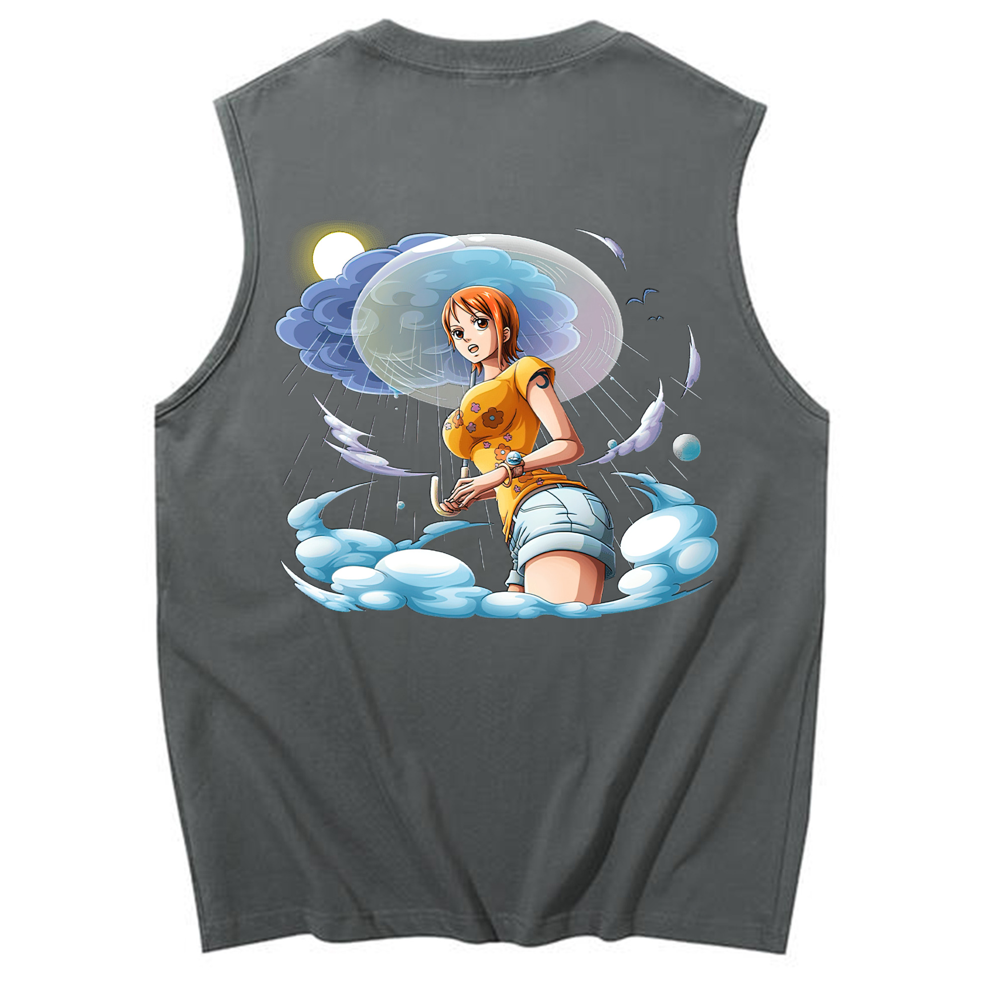 ワンピース ナミ ONE PIECE Nami コットン100％タンクトップ（背面プリント）